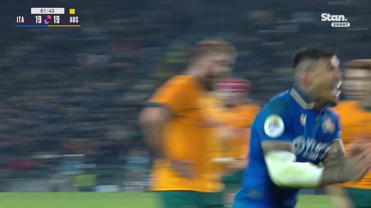 Monty Ioane with a Spectacular Try vs Australia