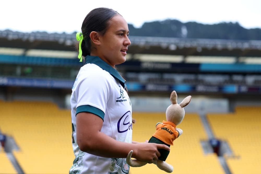 Waiaria Ellis is hoping her performance can sway her NZ-mad family to support the Wallaroos ahead of their ANZAC Day match. Photo: Getty Images