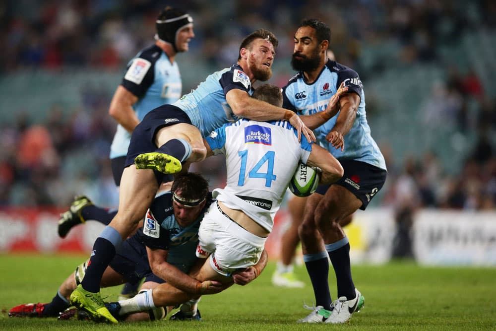 The Waratahs take on the Blues in Sydney. Photo: Getty Images