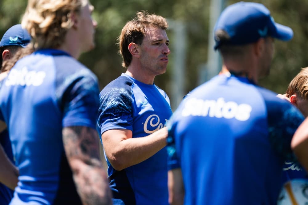James Ramm is loving life being in Wallabies camp, having initially pursued a different path. Photo: Alfred Naupato/Wallabies Media