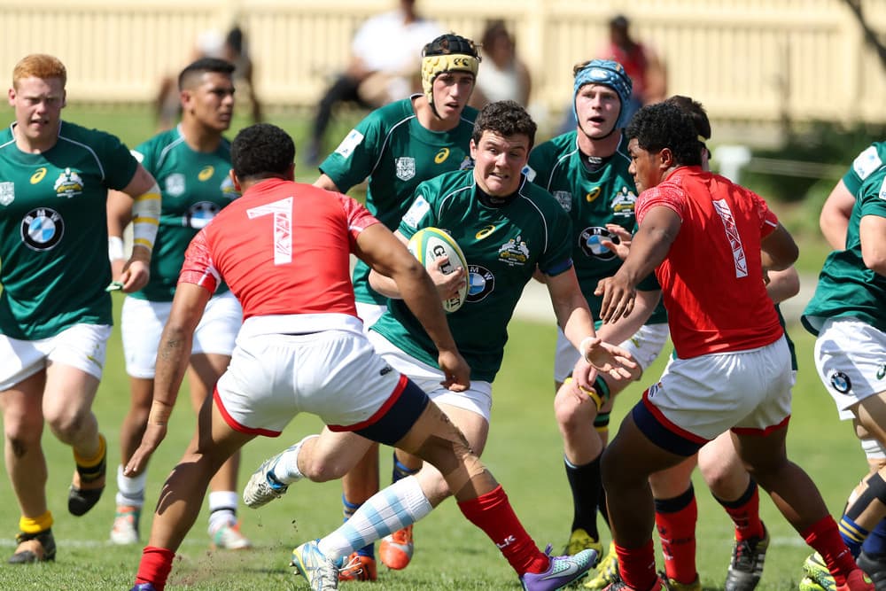 Rising star Dylan Pietsch during the Australian Schools Barbarians match in 2016. Photo: RUPA