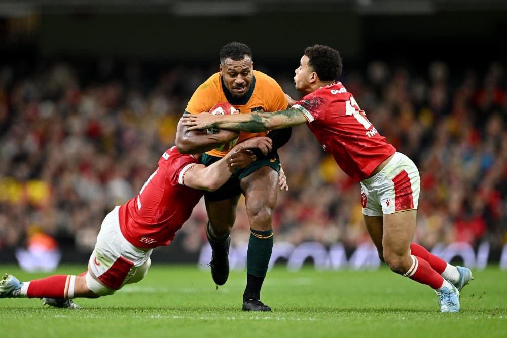 Samu Kerevi maintained his try-scoring streak in Japan. Photo: Getty Images