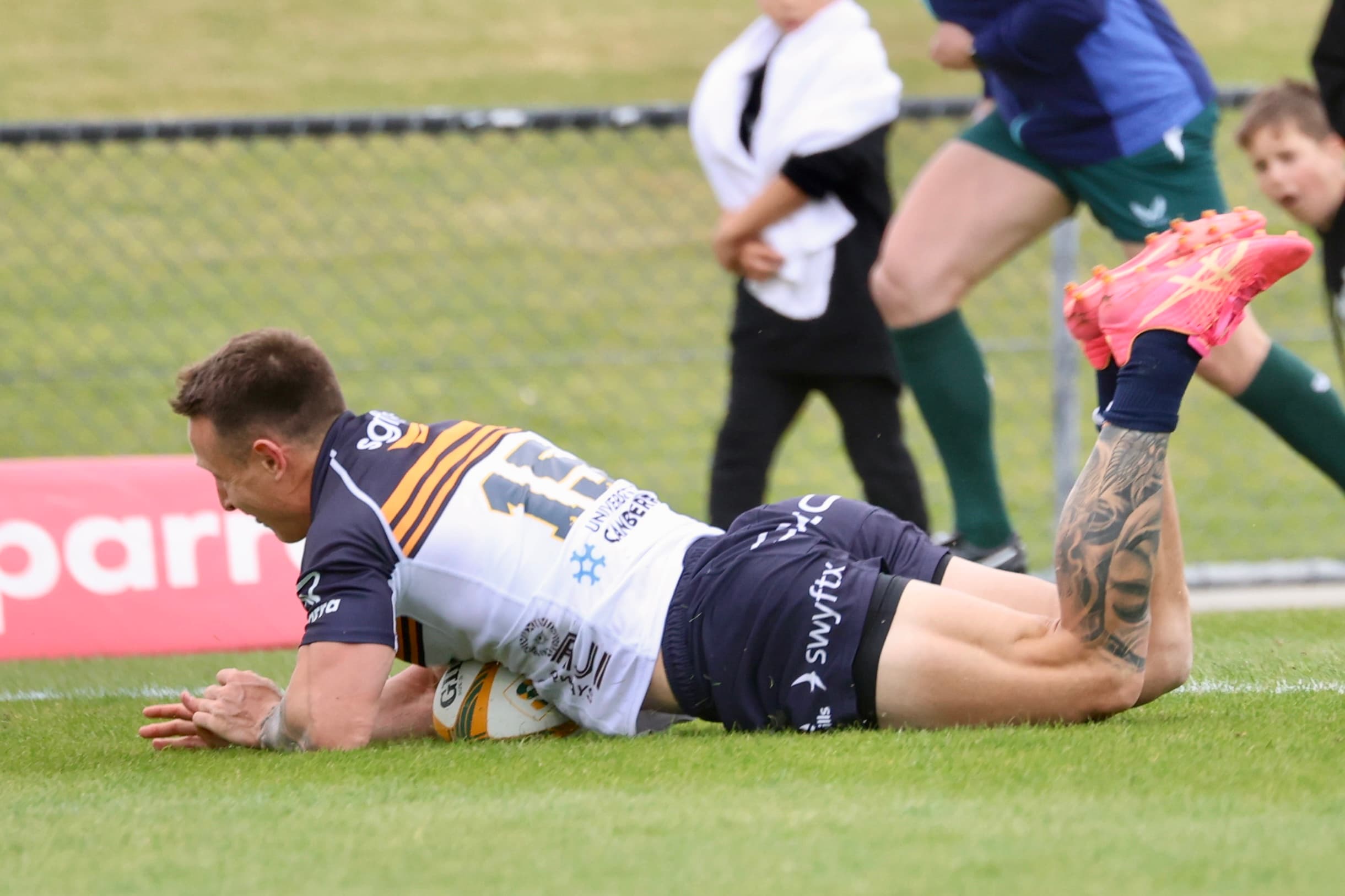 Corey Toole Dives Over
