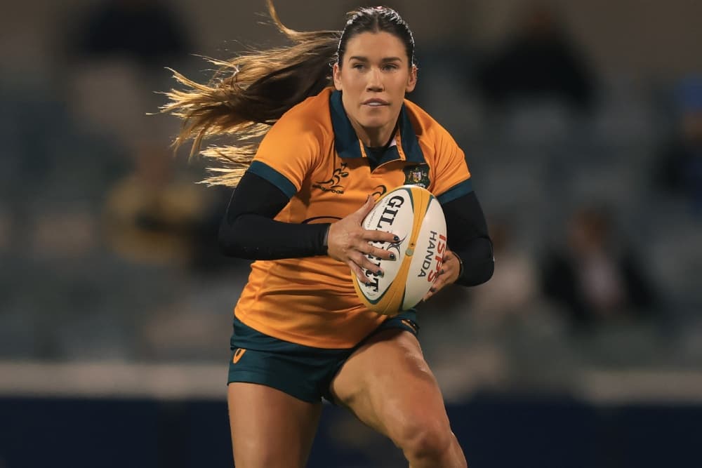Charlotte Caslick impressed on the wing for the Wallaroos. Photo: Getty Images