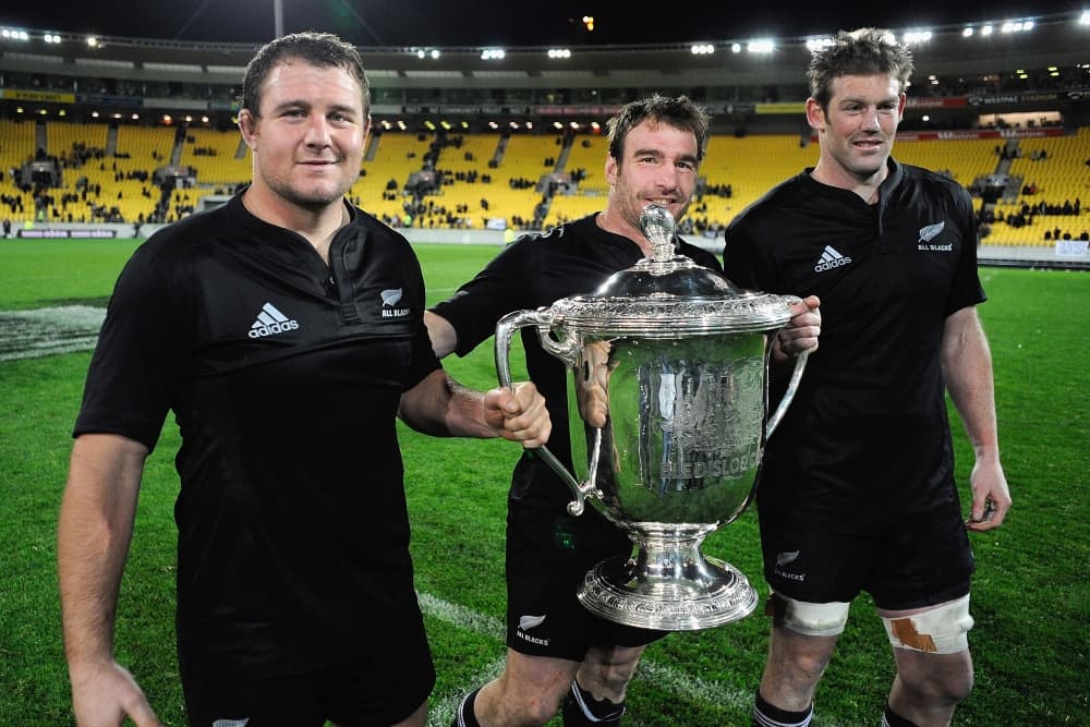 Former All Black Tom Donnelly (right) is one of several New Zealanders in the Wallabies' system trying to bring the Bledisloe to Australia. Photo: Getty Images