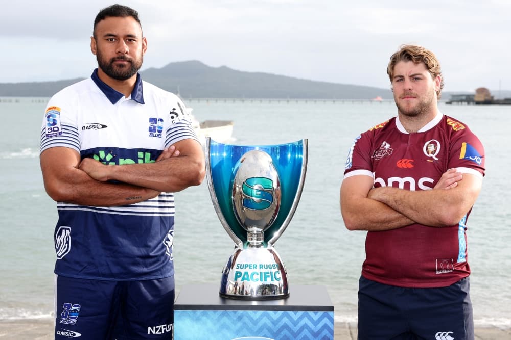 Blues lock Patrick Tuipulotu believes outgoing coach Vern Cotter will add an edge to the Queensland Reds and Super Rugby Pacific. Photo: Getty Images