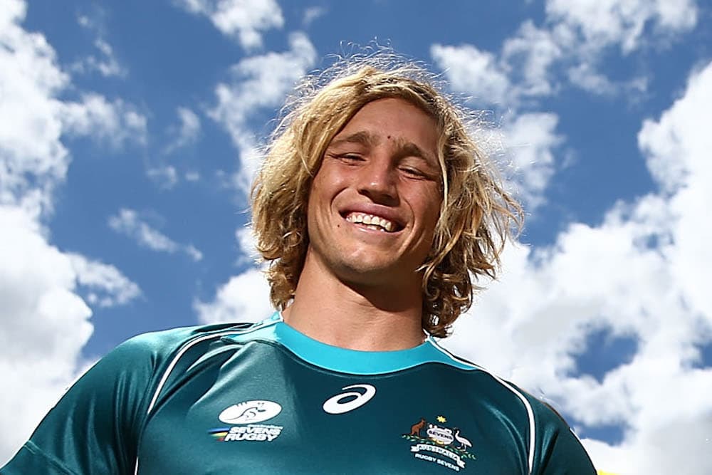 Jesse Parahi's smile says a lot about where he is at in life, and in his Rugby journey. Photo: Getty Images