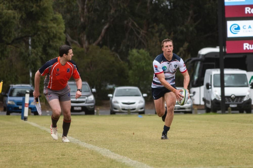 Harry Potter in action for the Rebels. Photo: Rebels Media