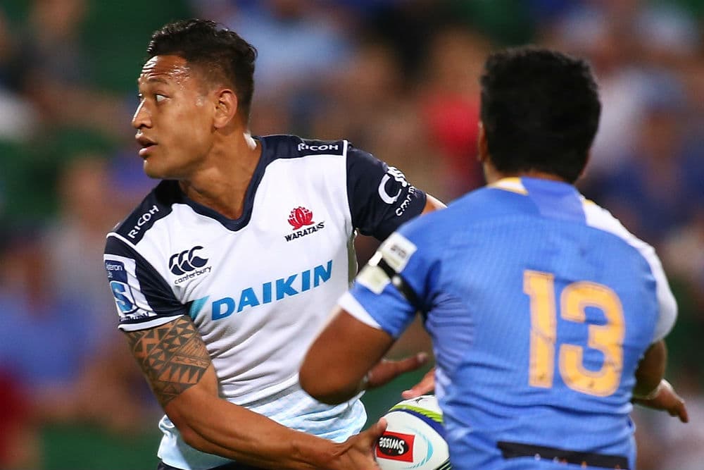Israel Folau broke Lote Tuqiri's Waratahs try-scoring record. Photo: Getty Images