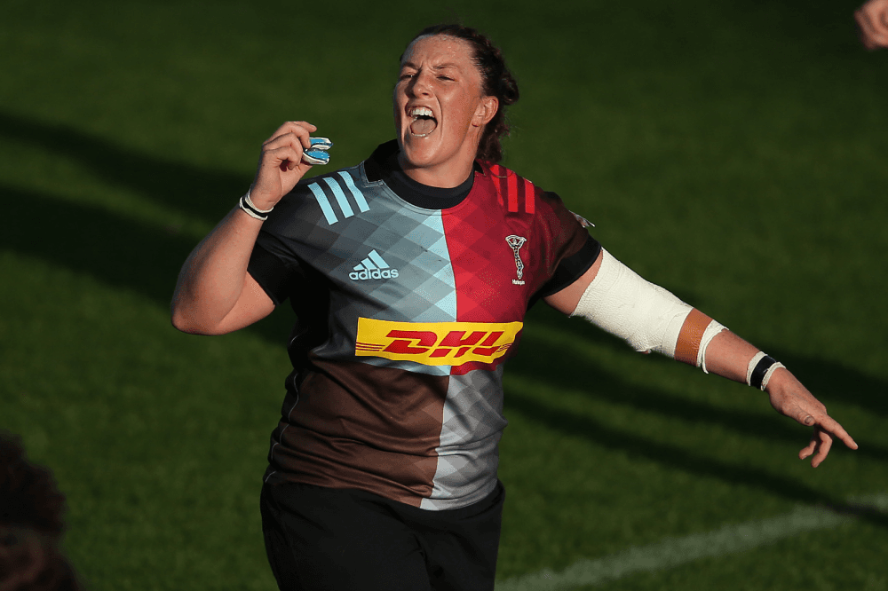 Gill Bourke in her playing days for Harlequins. Source: Getty