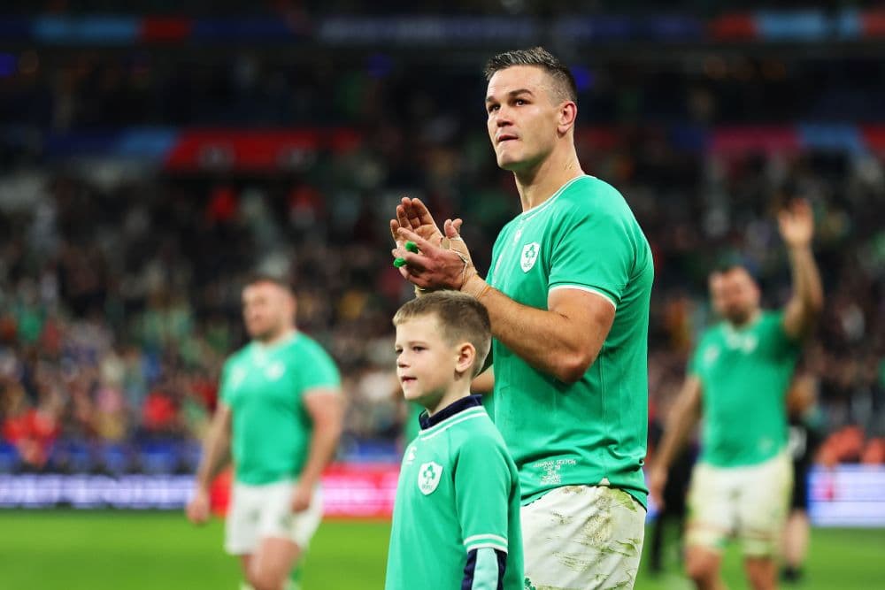 Jack Crowley will start at flyhalf for Ireland against France. Photo: Getty Images