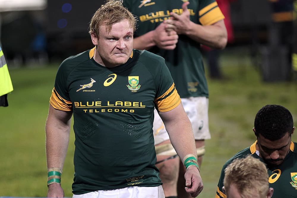 Springboks skipper Adriaan Strauss was not happy with the result against Italy. Photo: Getty Images