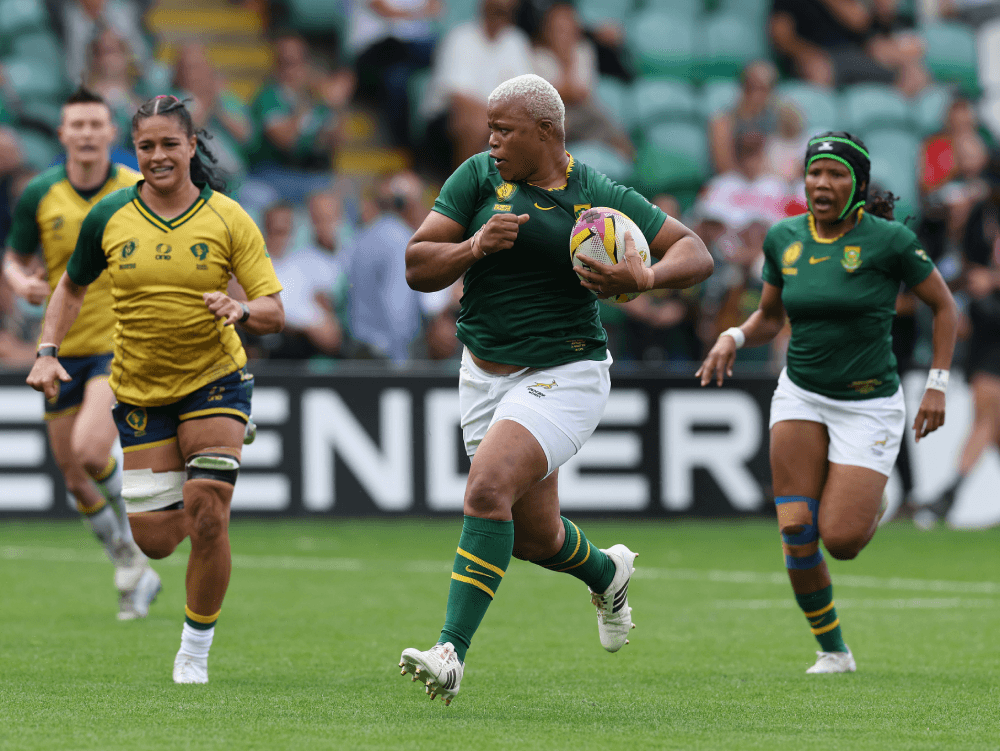 Aseza Hele has had a blinding start to the World Cup for the Springboks Women. Source: Getty