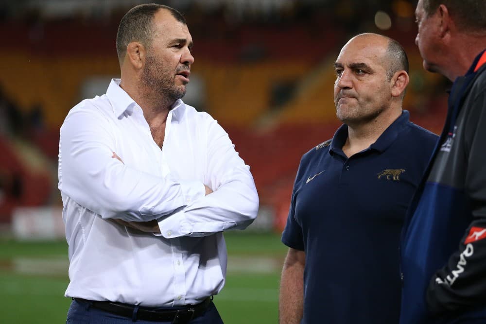 Michael Cheika will coach alongside his friend Mario Ledesma with Argentina during The Rugby Championship. Photo: Getty Images