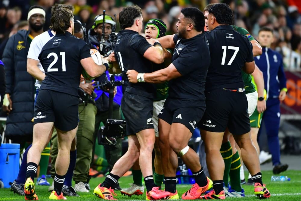 The Springboks and All Blacks rivalry is set to boil over in the third Test. Photo: Getty Images