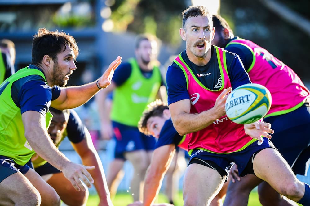 Nic White back in Wallabies kit at an Australian training session last week. Photo: Stu Walmsley/RUGBY.com.au