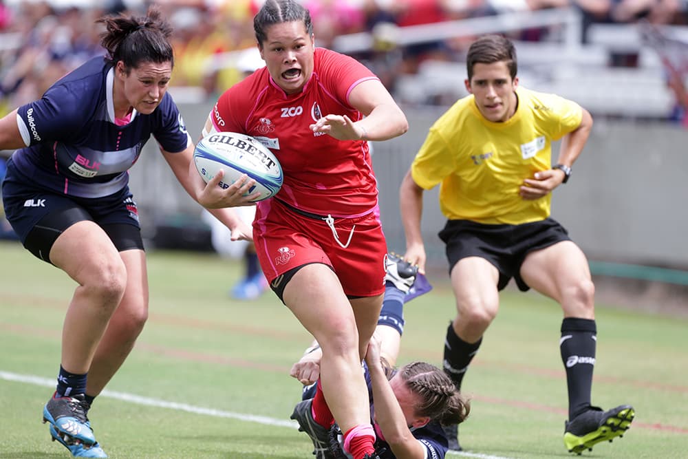 Sarah Riordan started the scoring for Queensland Women in the second minute at Ballymore. Photo: QRU/Sportography