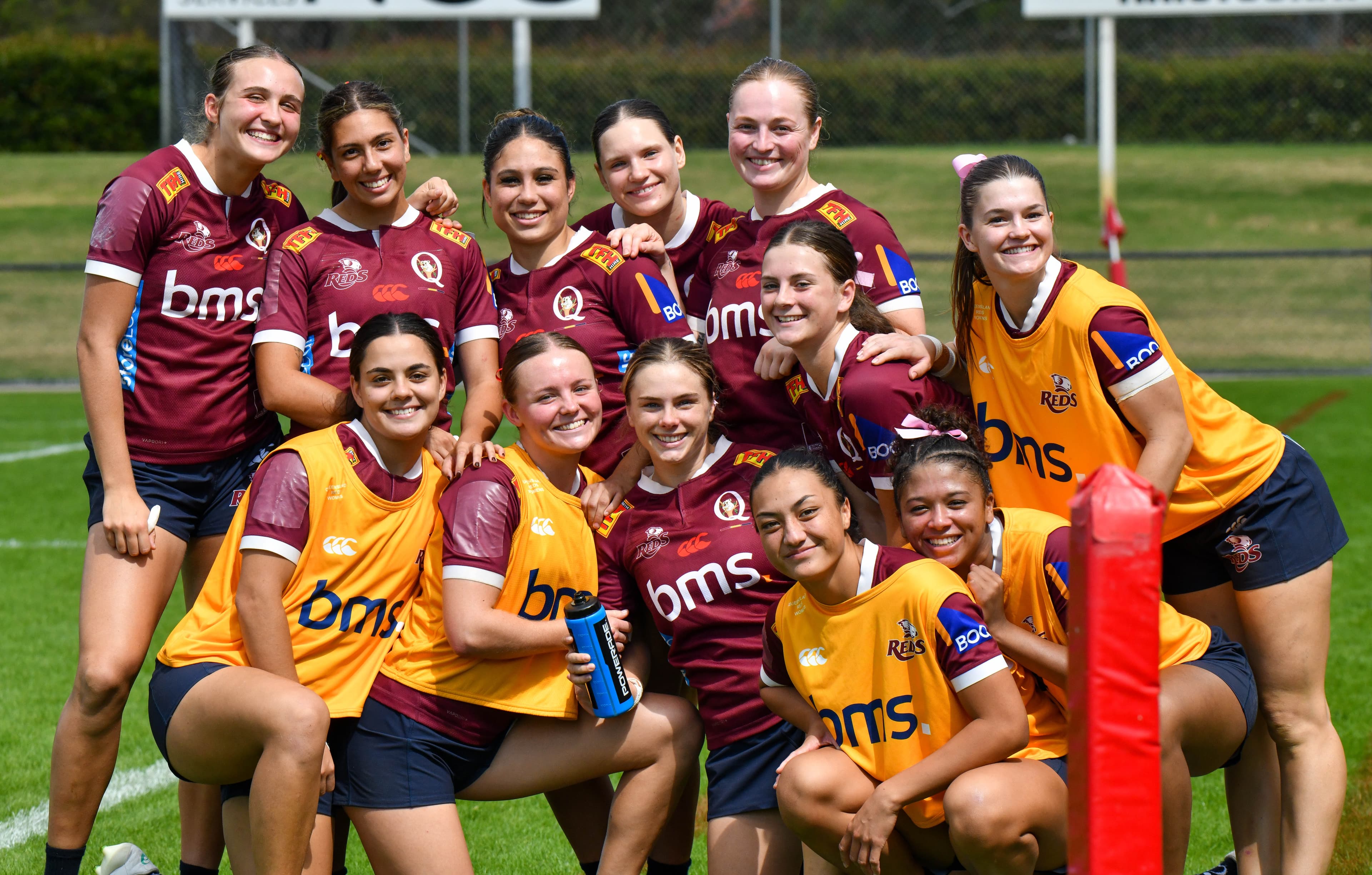 All smiles...Queensland's Next Gen 7s team in Canberra