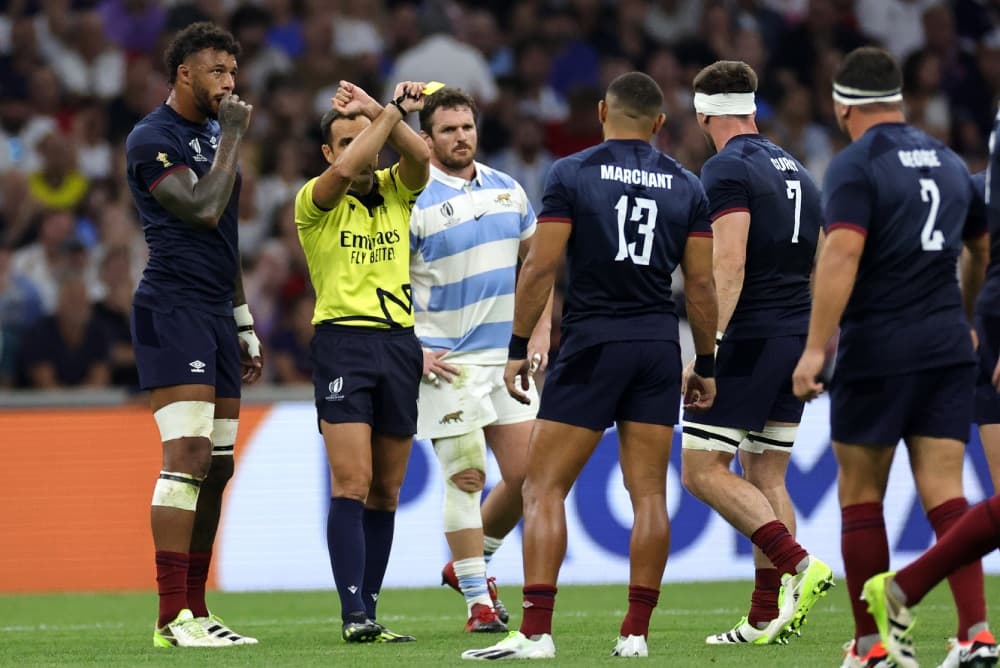 Tom Curry has been suspended two games for his high tackle. Photo: Getty Images