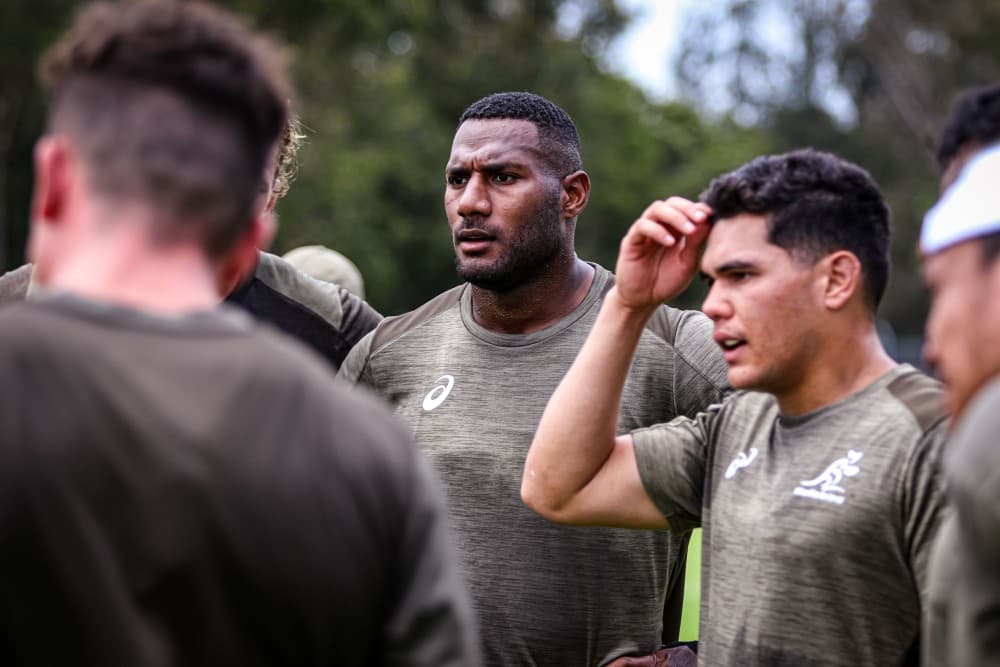 Sulivasi Vunivalu says he's happy to bide his time before being given a Wallabies jersey. Photo: Stu Walmsley/Rugby Australia