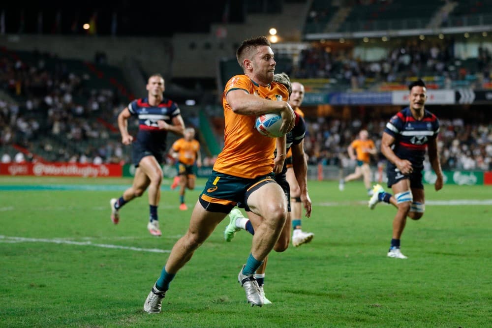 The Men's Sevens got off to a perfect start in Hong Kong. Photo: World Rugby/Mike Lee