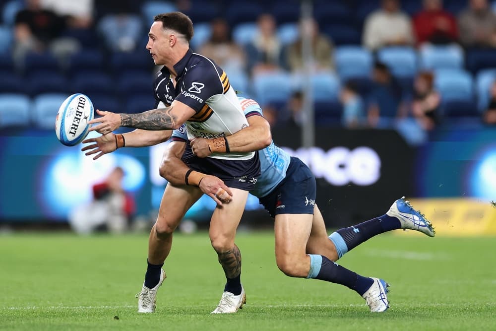 The ACT Brumbies hold tough for a crucial win over the NSW Waratahs. Photo: Getty Images