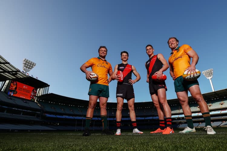 The Wallabies linked up with Essendon at the MCG ahead of Saturday's second test. Photo: Getty Images