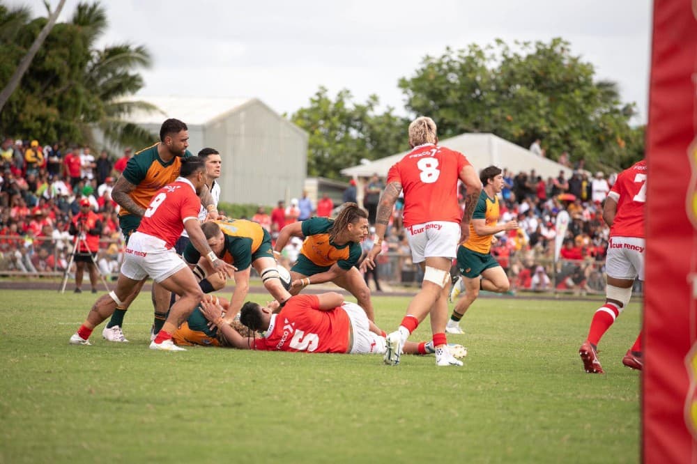 Australia A's comeback has fallen just short against Tonga. Photo: RA Media/Nick Holland