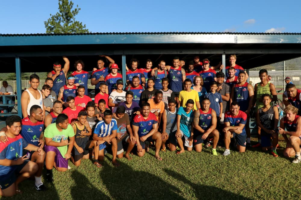 The Reds are spending the week in Apia before their clash with the Blues. Photo: QRU Media