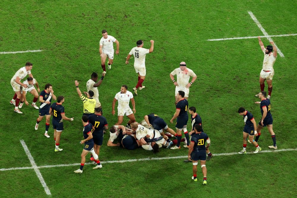 England claimed the bronze medal match with a three point win over Argentina. Photo: Getty Images