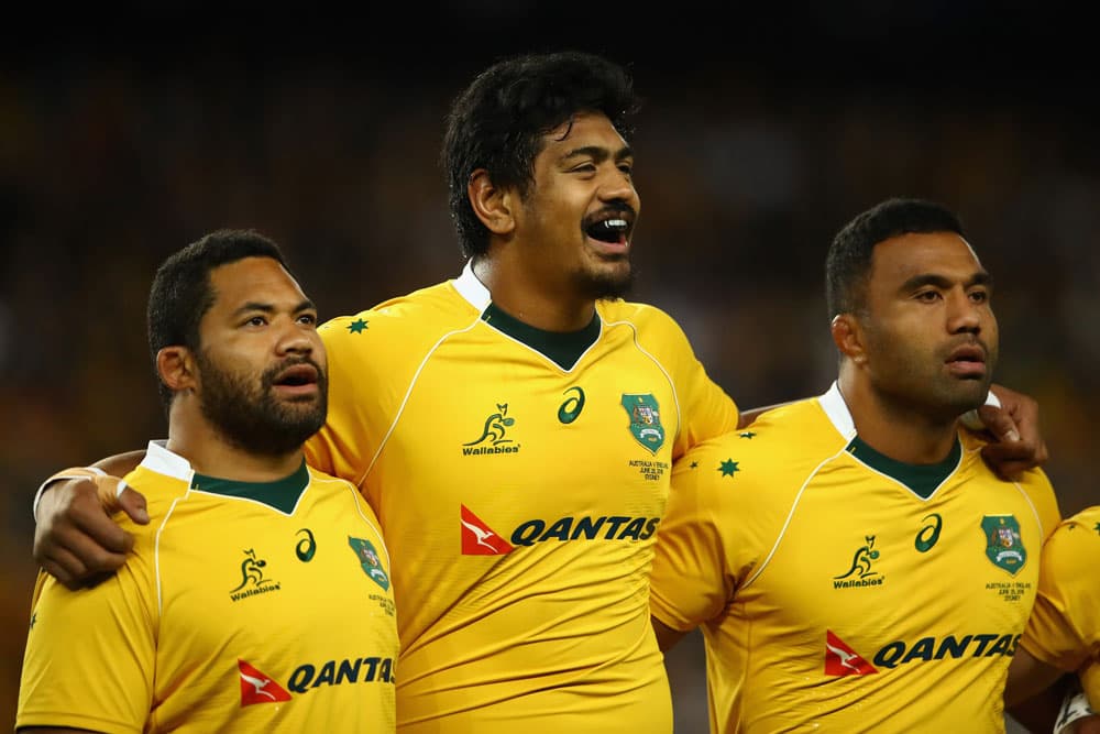 Go west. Local Western Sydney favourites, Polota-Nau, Skelton and Palu. Photo: Getty Images