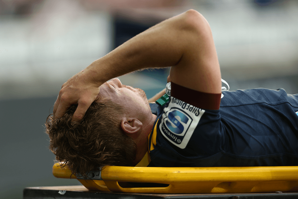 James Lentjes suffered an horrific injury against the Rebels. Photo: Getty Images
