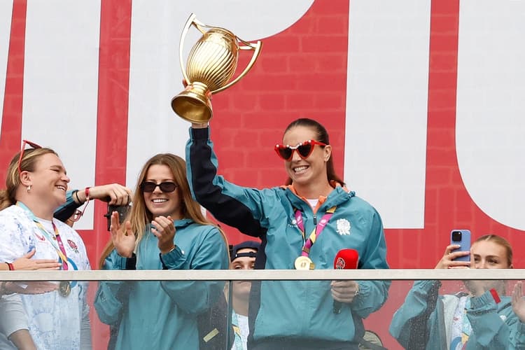 Legendary English playmaker Emily Scarratt retires on top after helping the Red Roses to the World Cup title. Photo: Getty Images