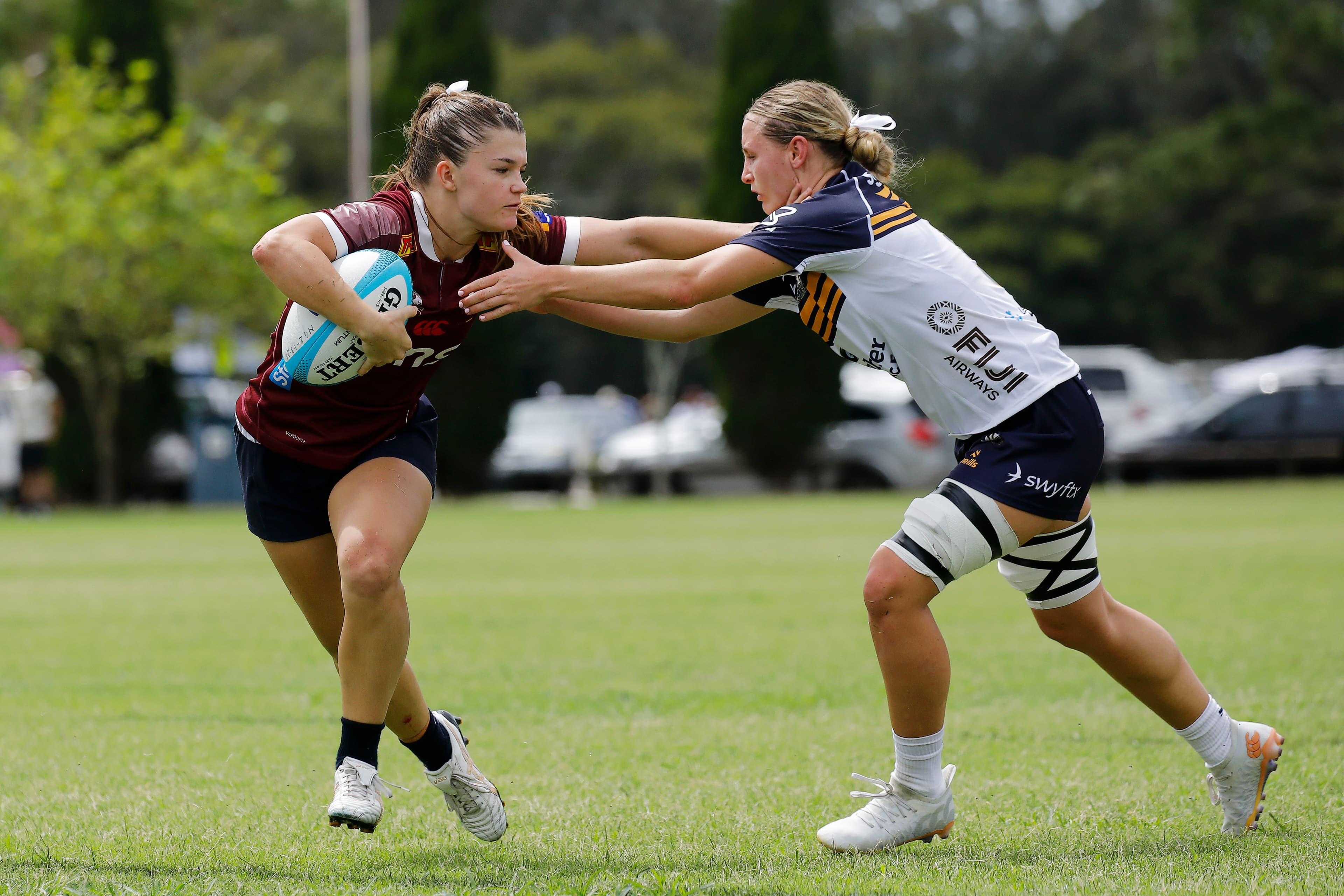 Reds finisher Caitlin Urwin on the dash against the Brumbies at Next Gen 7s in Sydney. Photos: Karen Watson