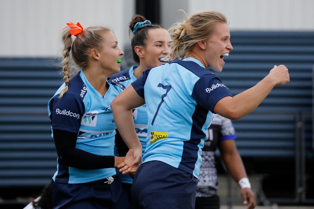The Waratahs women had plenty to celebrate against Fijiana. Photo: Karen Watson