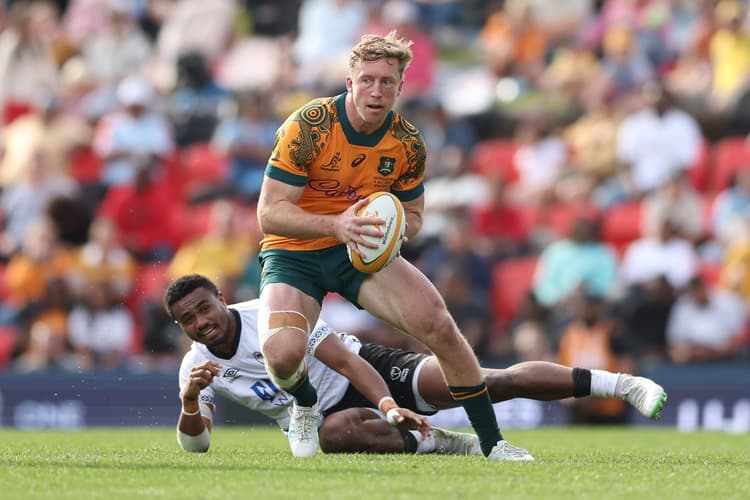 Harry Potter in action in the Wallabies win over Fiji in Newcastle. Photo: Getty Images