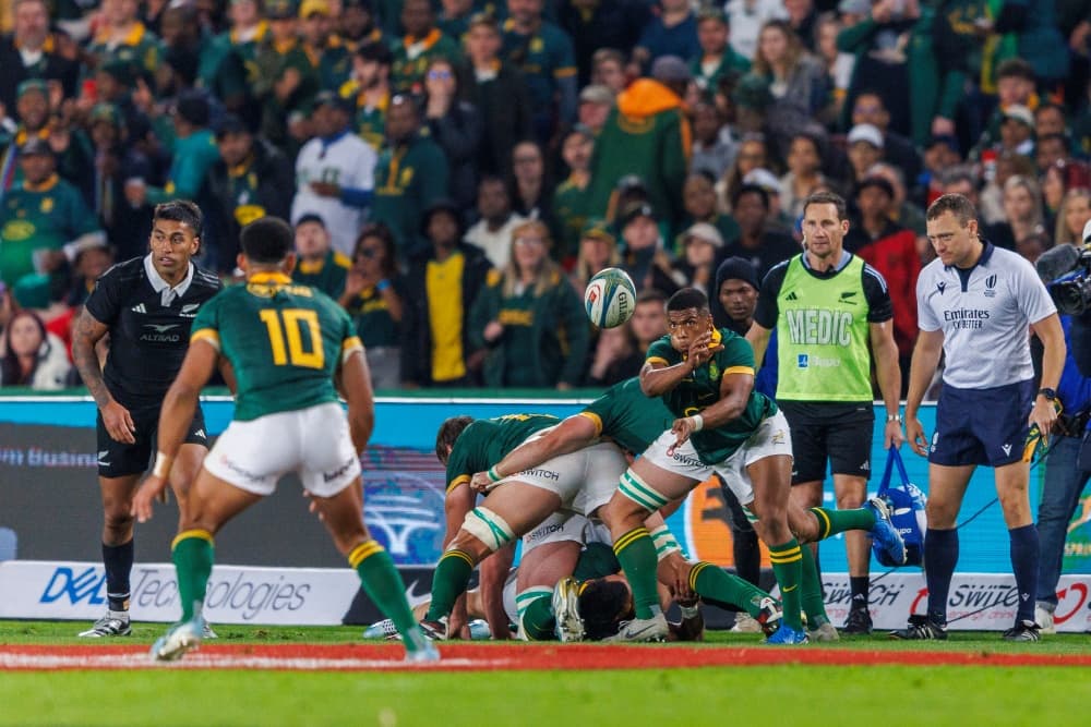 The Springboks charged late to defeat the All Blacks. Photo: Getty Images