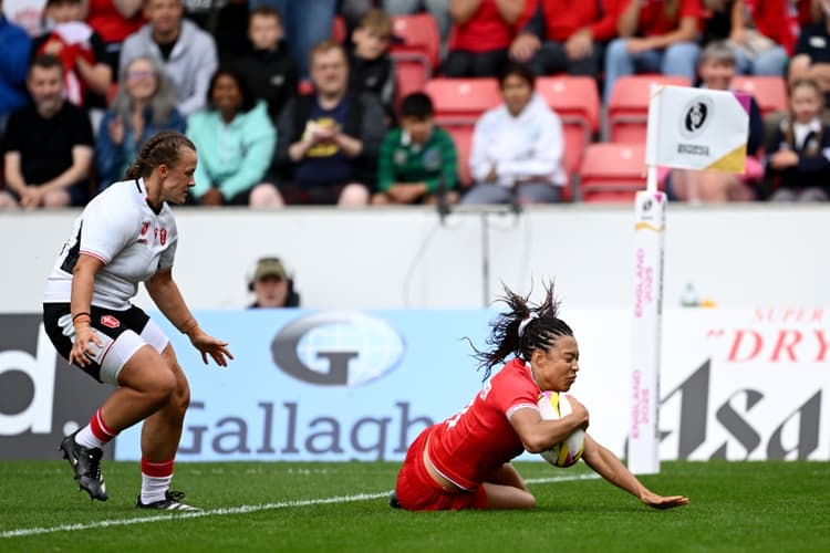 Canada eased into the Rugby World Cup quarter-finals with a thumping win over Wales. Photo: Getty Images