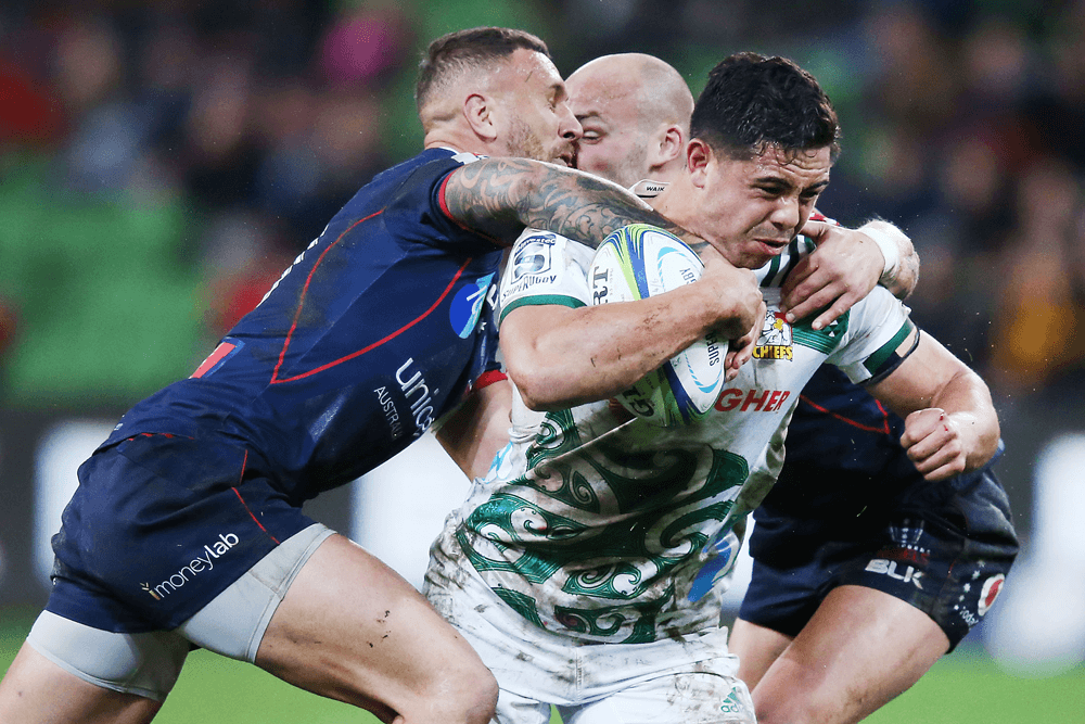 Super Rugby is trialling high tackle warnings. Photo: Getty Images