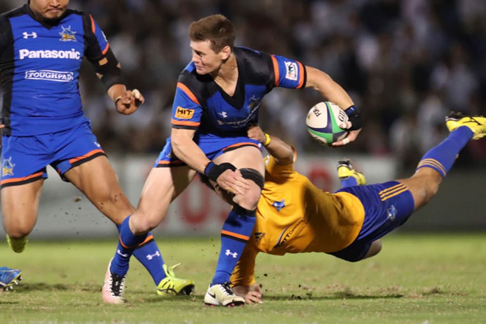 Berrick Barnes nabbed 15 points in Panasonic's win. Photo: Kenji Demura