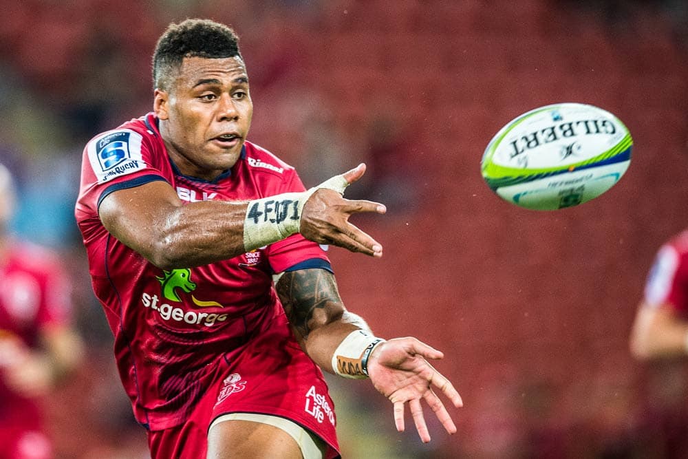 Samu Kerevi clinched a double for the Reds in Pretoria. Photo: ARU Media/Stu Walmsley