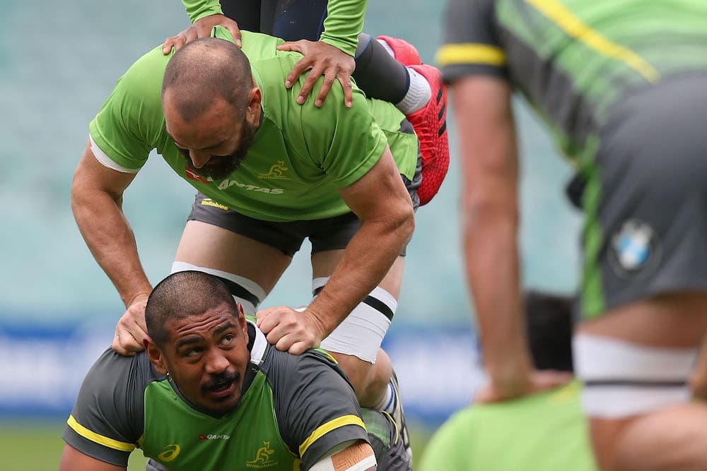 Cheika taking 'team building' to a whole new level. Photo: Getty Images