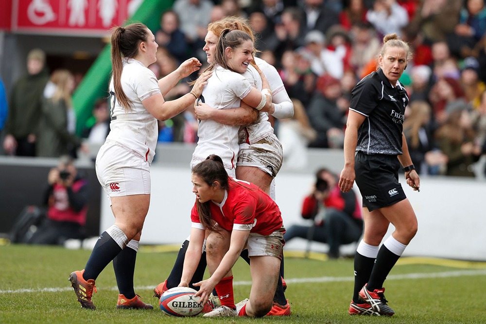 Amber Maclachlan in action during the six nations 