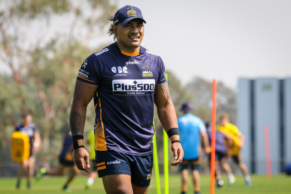 The family feel of the Brumbies helped Solomone Kata get over the line. Photo: Getty Images