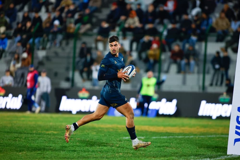 Winger Ignacio Mendy has finished with three tries as Argentina overwhelmed Uruguay. Photo: Getty Images