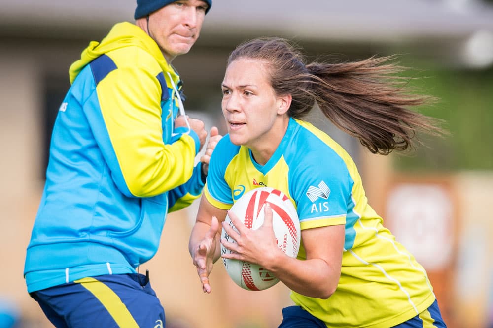 Evania Pelite returns for the Aussie Sevens this weekend. Photo: RUGBY.com.au/Stuart Walmsley