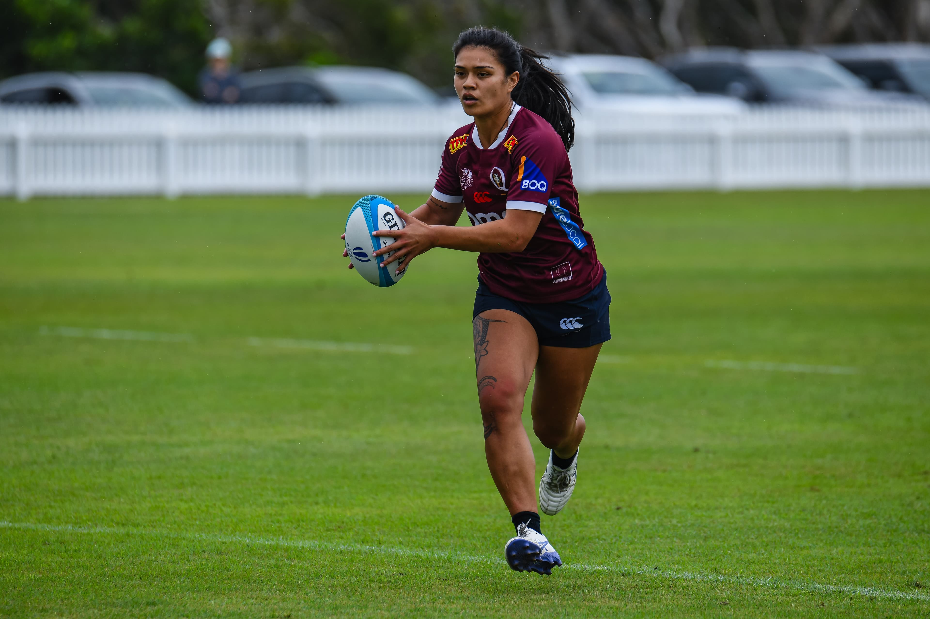 Alysia Lefau-Fakaosilea makes her comeback for the Reds in the Next Gen 7s at Lennox Head. Photos: Stephen Tremain