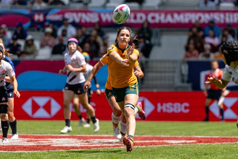 The Aussies Sevens side rolls on to the semi-finals in Bordeaux. Photo: World Rugby