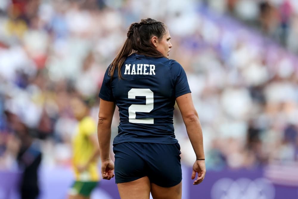 The most famous Rugby player Ilona Maher heads to Canberra with the USA team. Photo: Getty Images
