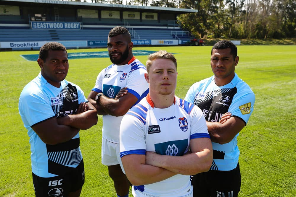 Albert Tuisue (second from left) is pursuing his rugby dream. Photo: ARU Media/Karen Watson